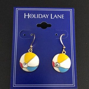 Beach ball drop earrings